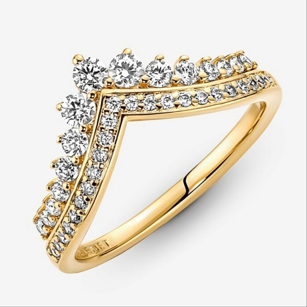 Authentic NEW Timeless Wish Tiara Ring 14K GP CZ  Two Available